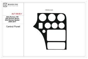 Alfa Romeo 159 2004-2011 Natural Wood Veneer Dashboard Trim Central Panel