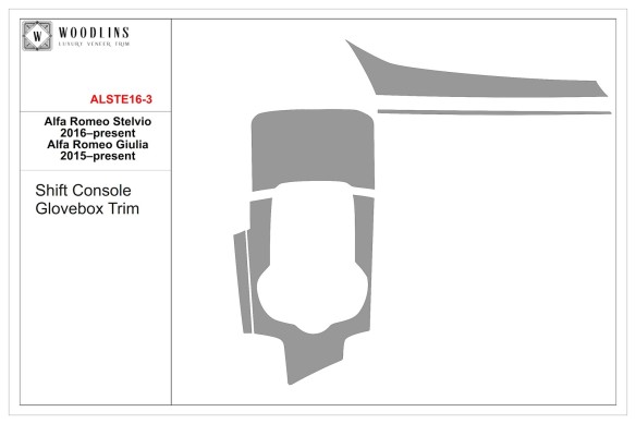 Alfa Romeo 2015 Giulia 952 Natural Wood Veneer Dashboard Trim Gear Glovebox