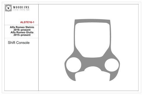 Alfa Romeo 2015 Giulia 952 Natural Wood Veneer Dashboard Trim Shift Console