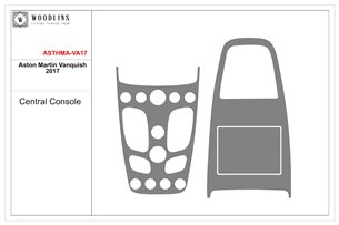 Aston Martin Vanquish 2017 Natural Wood Veneer Dashboard Trim WHZ  3-Parts