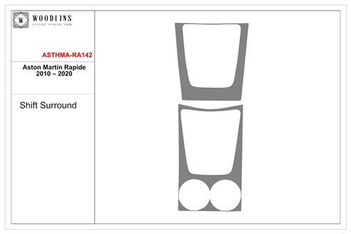 Aston Martin Rapide 2010-2020 Natural Wood Veneer Dashboard Console Trim 3-Parts