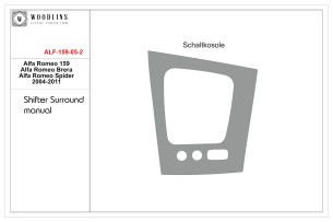 Alfa Romeo 159 2004-2011 Natural Wood Veneer Dashboard Trim Shifter Surround