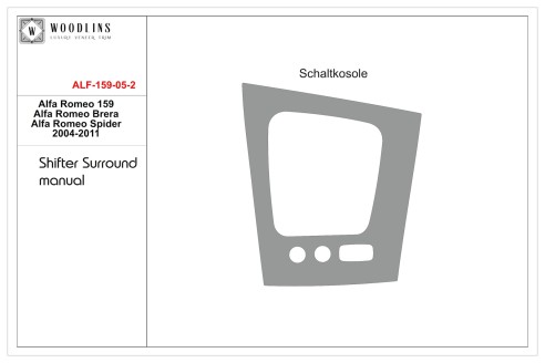 Alfa Romeo 159 2004-2011 Natural Wood Veneer Dashboard Trim Shifter Surround