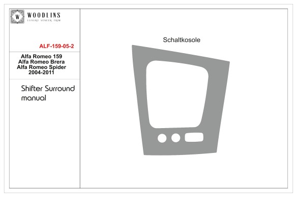 Alfa Romeo 159 2004-2011 Natural Wood Veneer Dashboard Trim Shifter Surround