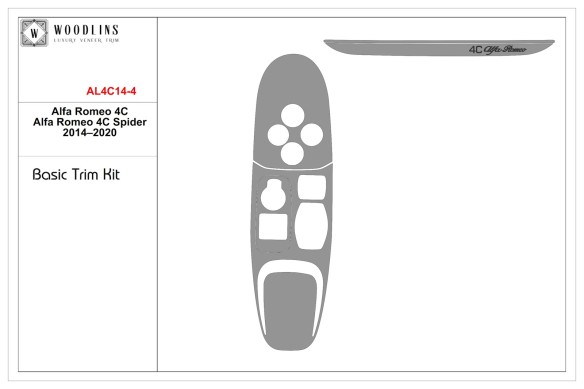 Alfa Romeo 4C Coupe 2014-2020 Natural Wood Veneer Dashboard Trim