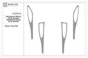 Alfa Romeo 2015 Giulia 952 Natural Wood Veneer Dashboard Trim 4-Doors