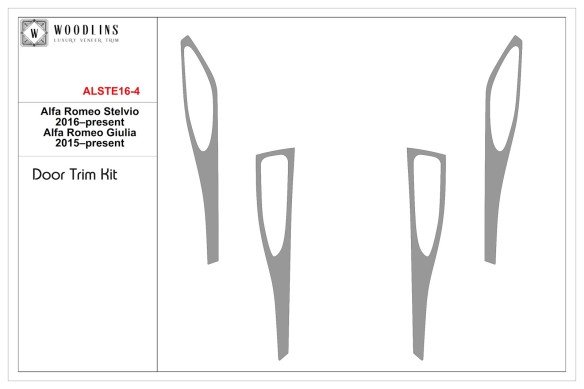 Alfa Romeo 2015 Giulia 952 Natural Wood Veneer Dashboard Trim 4-Doors